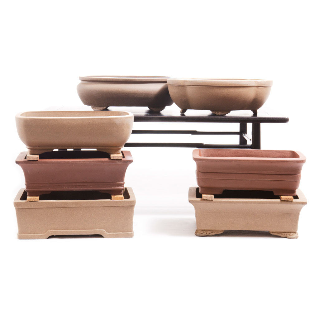 10" Chinese Unglazed Containers -   - Pots