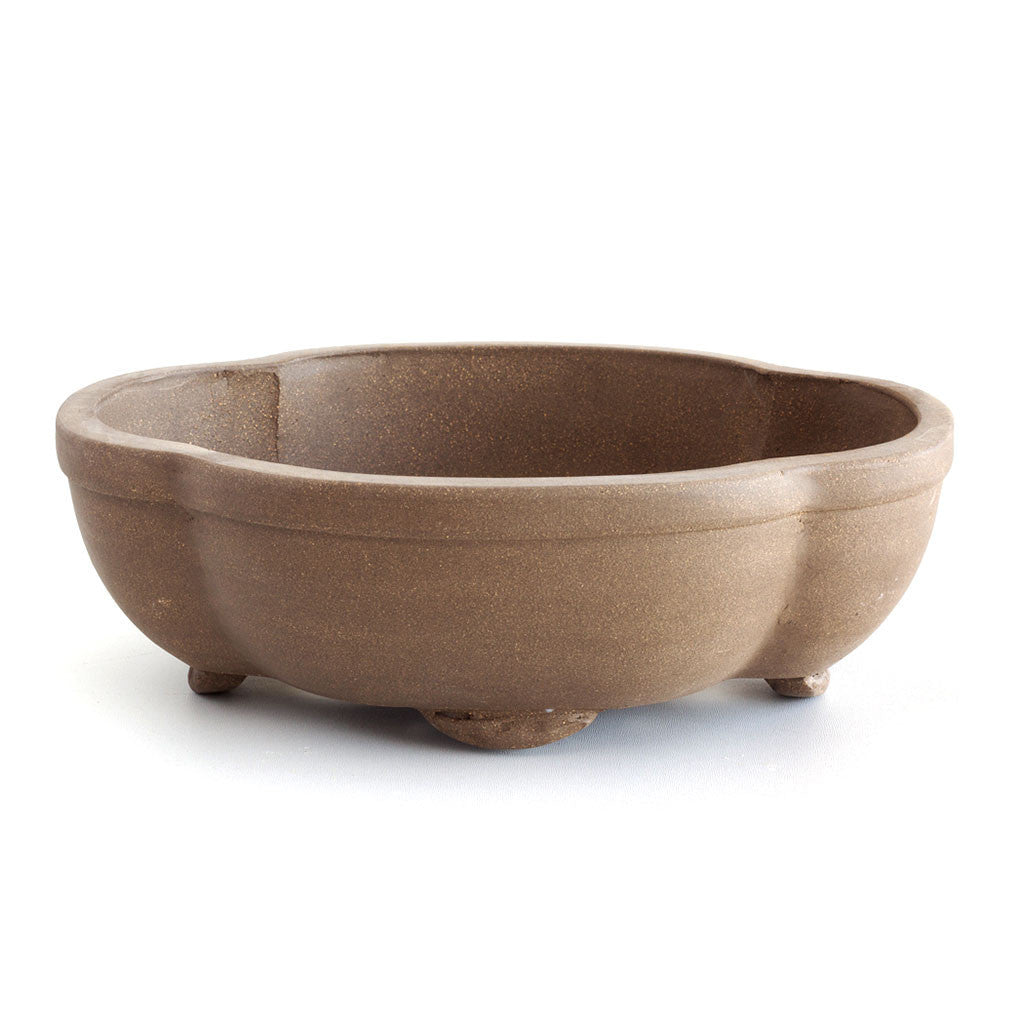 8" Chinese Unglazed Containers -  Floriated, 20 x 16 x 6.5cm - Pots