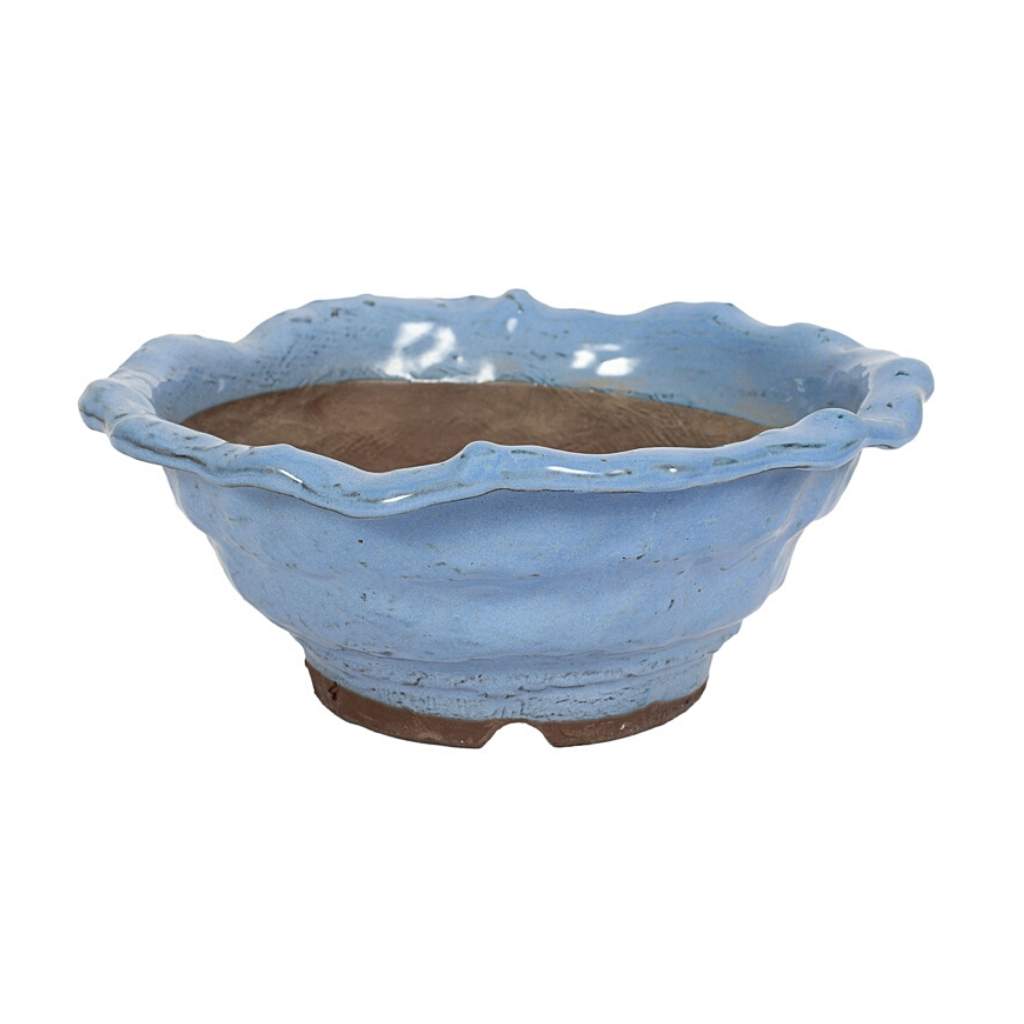 Japanese Kinyou Glazed, Rustic Round Containers -  Large, 230(D) x 85mm(H) - Pots