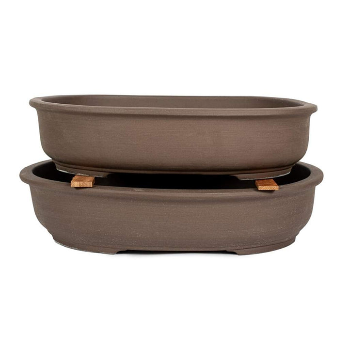 Japanese Unglazed, Oval Container by Kobayashi Sangyo