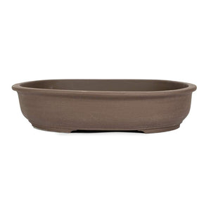Japanese Unglazed, Oval Container -  Large, 420(L) x 345(W) x 90mm(H) - Pots