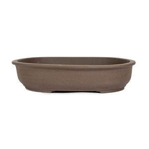 Japanese Unglazed, Oval Container -  Small, 380(L) x 320(W) x 87mm(H) - Pots