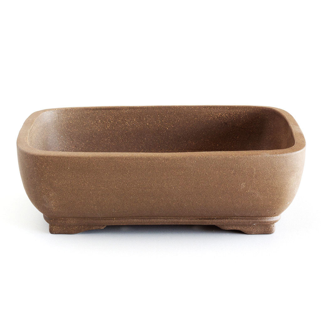 6" Chinese Unglazed Containers -  Soft, Rounded Rectangular, 15.5 x 12 x 5.5cm - Pots