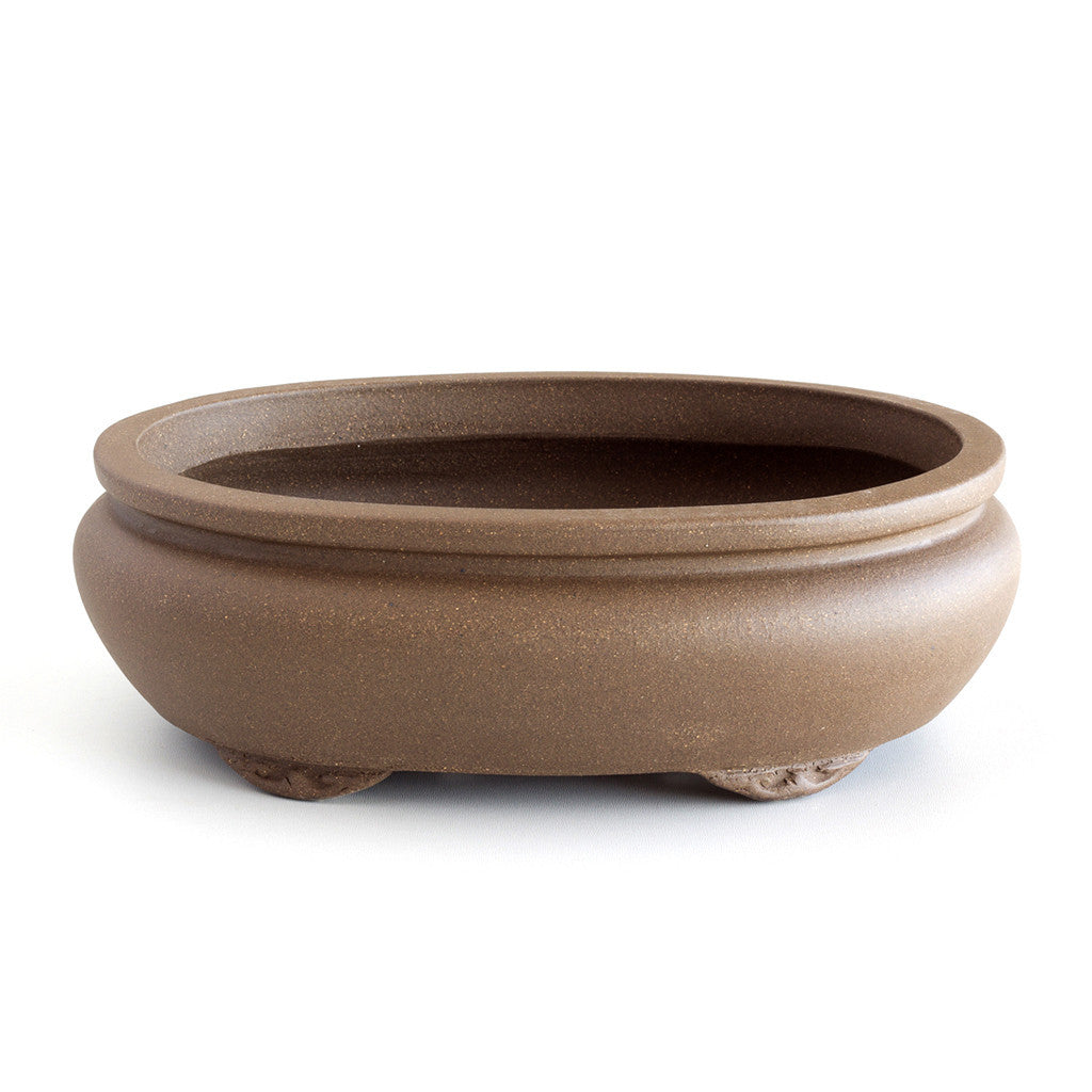 6" Chinese Unglazed Containers -  Oval, 16 x 13 x 6cm - Pots